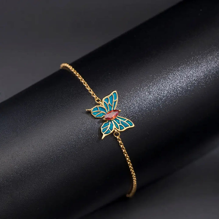 BWOOOH 925 Sterling Silver Butterfly Zircon Love Chain Bracelet - BWOOOH - Feng Shui Butterfly(Love♥Freedom)
