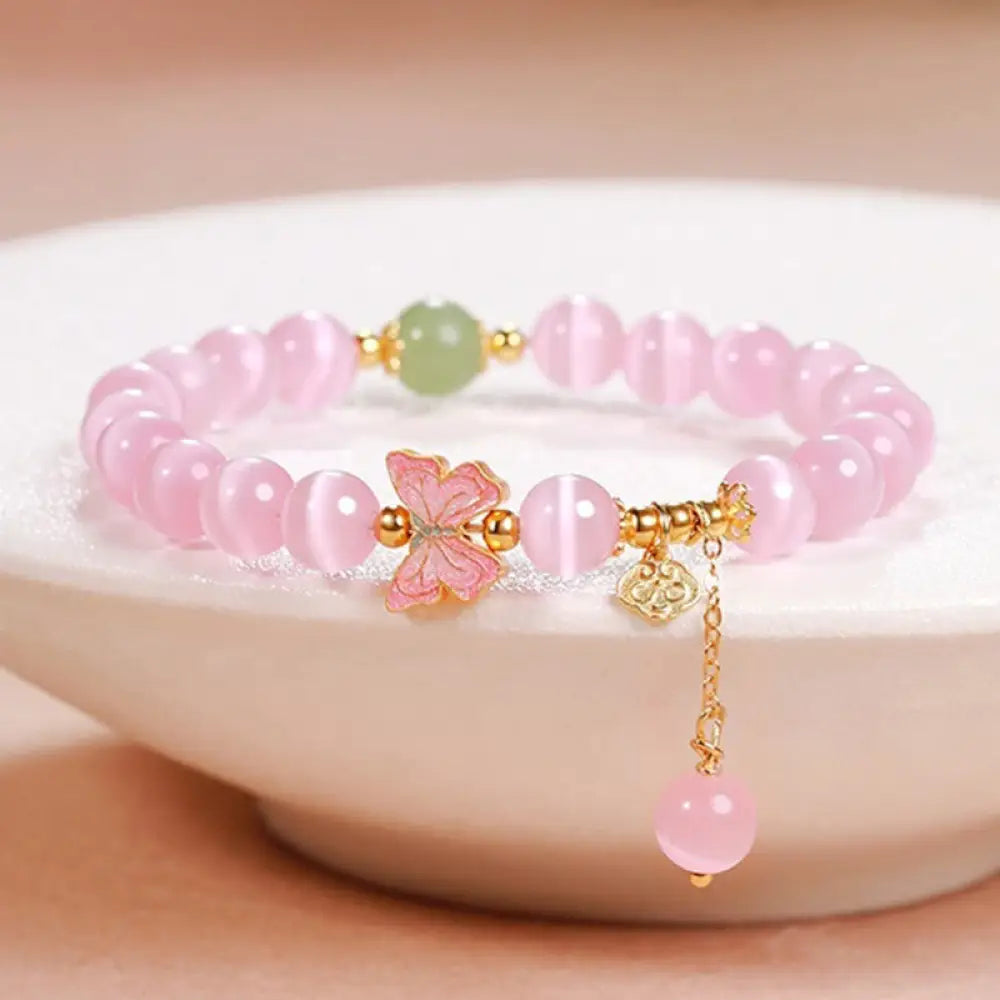 BWOOOH 925 Sterling Silver Cat's Eye Hetian Jade Butterfly Peace Lock Charm Peace Bracelet — Sterling Silver jade bracelet...