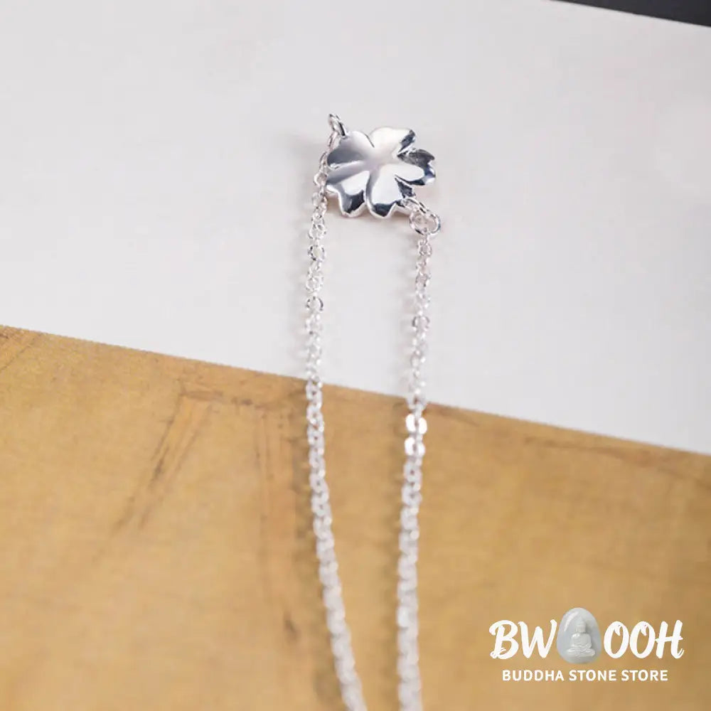 BWOOOH 925 Sterling Silver Cherry Blossom Blessing Chain Bracelet | spiritual healing bracelet