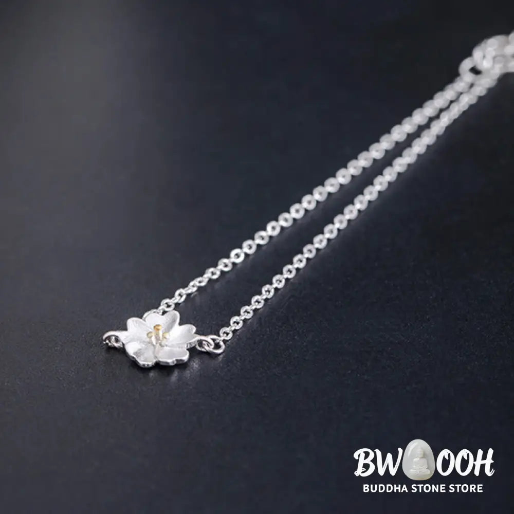 BWOOOH 925 Sterling Silver Cherry Blossom Blessing Chain Bracelet | spiritual healing bracelet