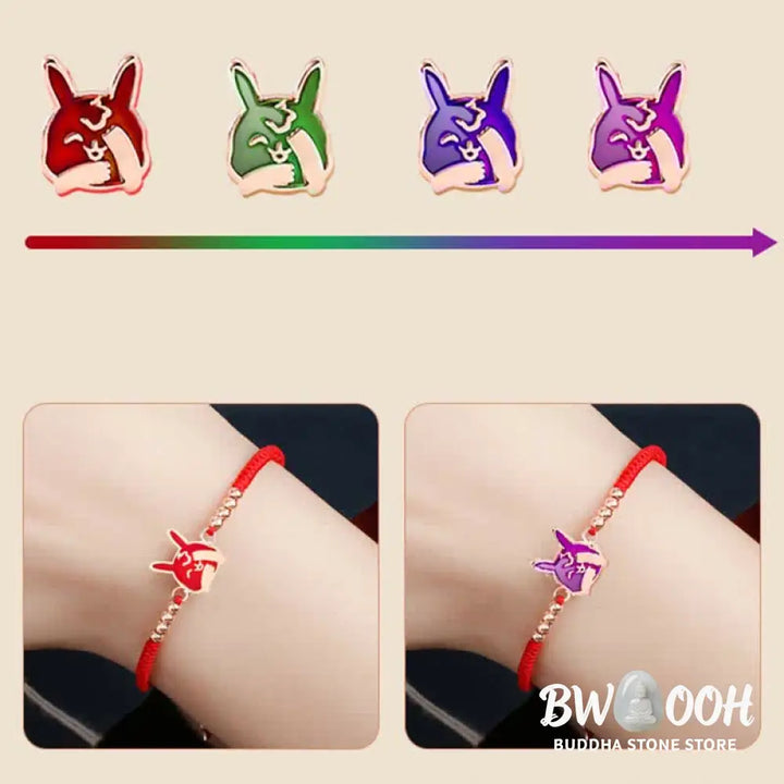 Buddha Stones 925 Sterling Silver Chinese Zodiac Luck Faith Discolor Red String Bracelet - BWOOOH - Bracelet
