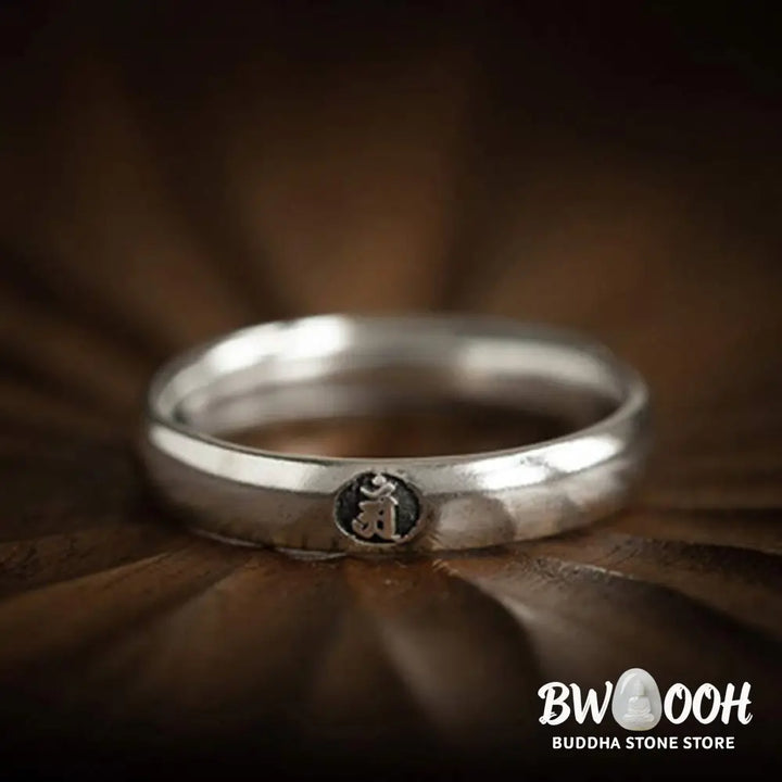 Buddha Stones 925 Sterling Silver Chinese Zodiac Natal Buddha Blessing Couple Ring - BWOOOH - Rings