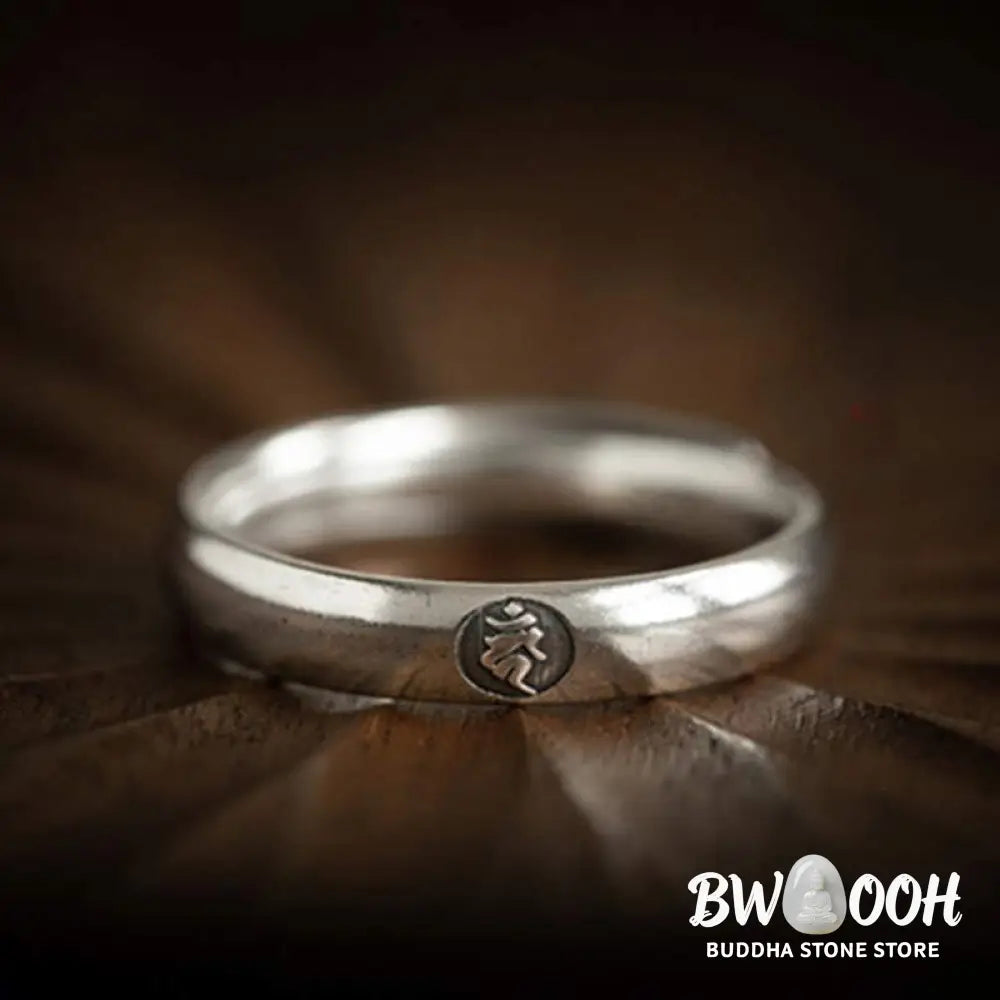 Buddha Stones 925 Sterling Silver Chinese Zodiac Natal Buddha Blessing Couple Ring - BWOOOH - Rings