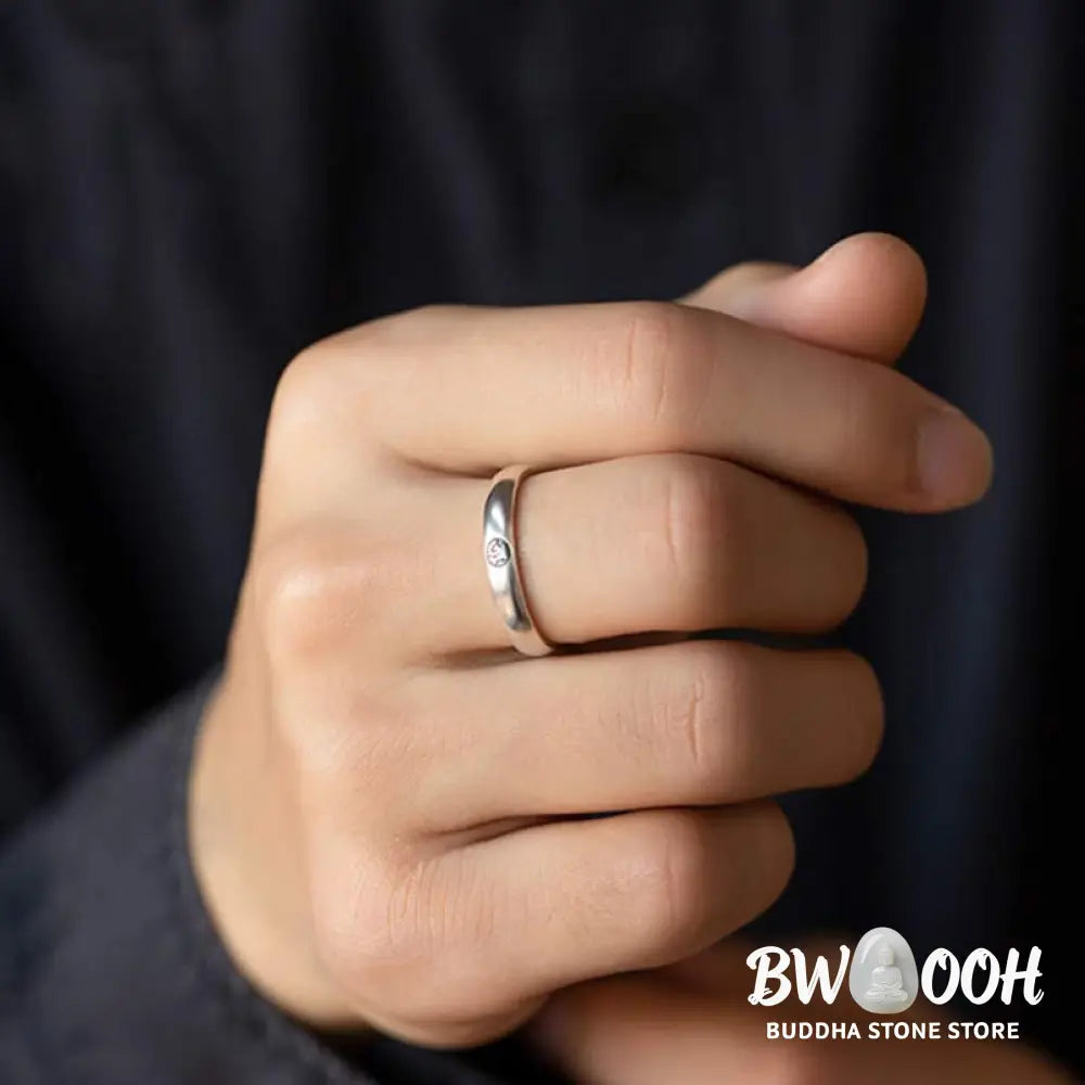 Buddha Stones 925 Sterling Silver Chinese Zodiac Natal Buddha Blessing Couple Ring - BWOOOH - Rings
