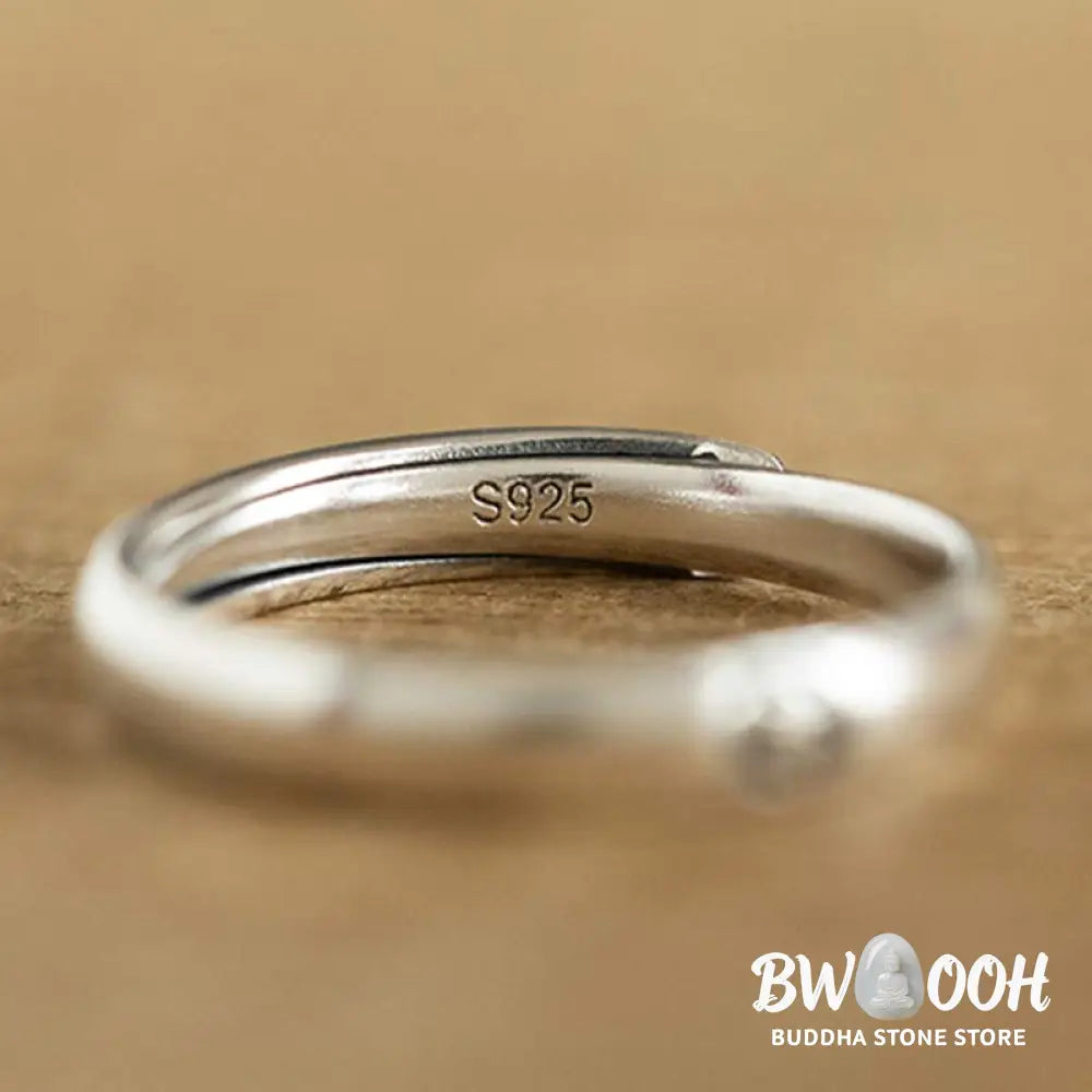 Buddha Stones 925 Sterling Silver Chinese Zodiac Natal Buddha Blessing Couple Ring - BWOOOH - Rings