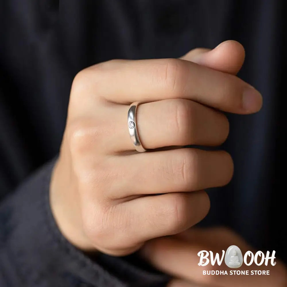 Buddha Stones 925 Sterling Silver Chinese Zodiac Natal Buddha Blessing Couple Ring - BWOOOH - Rings