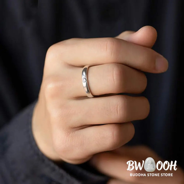Buddha Stones 925 Sterling Silver Chinese Zodiac Natal Buddha Blessing Couple Ring - BWOOOH - Rings