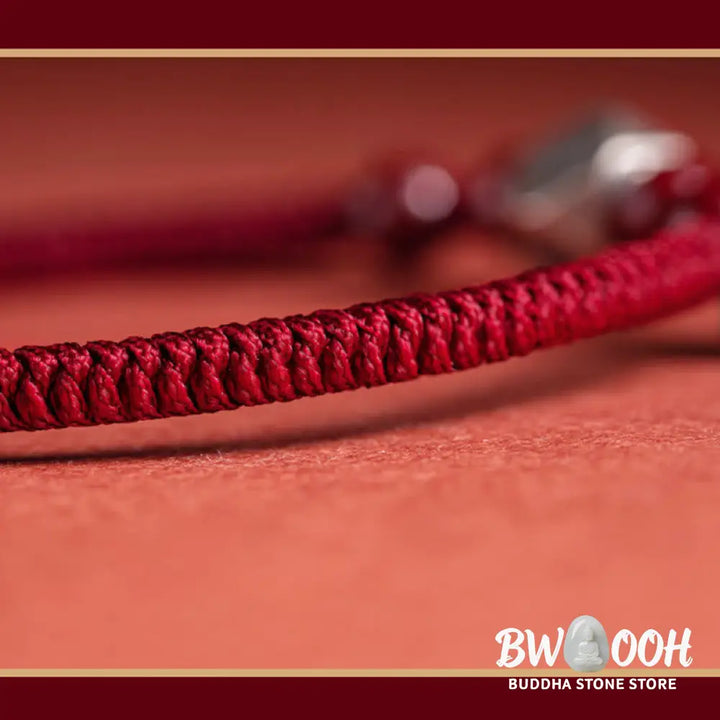 Buddha Stones 925 Sterling Silver Chinese Zodiac Natal Buddha Cinnabar Calm Bracelet - BWOOOH - Bracelet