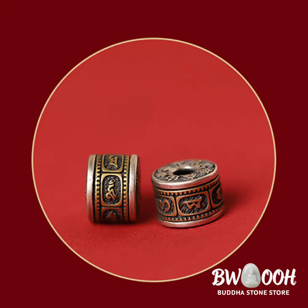 BWOOOH 925 Sterling Silver Chinese Zodiac Natal Buddha Cinnabar Om Mani Padme Hum Calm  | spiritual healing bracelet