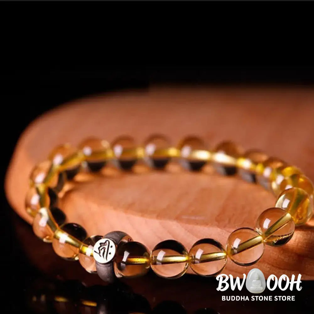 Buddha Stones 925 Sterling Silver Chinese Zodiac Natal Buddha Citrine Protection Bracelet - BWOOOH - Bracelet