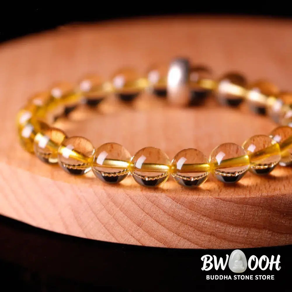 Buddha Stones 925 Sterling Silver Chinese Zodiac Natal Buddha Citrine Protection Bracelet - BWOOOH - Bracelet