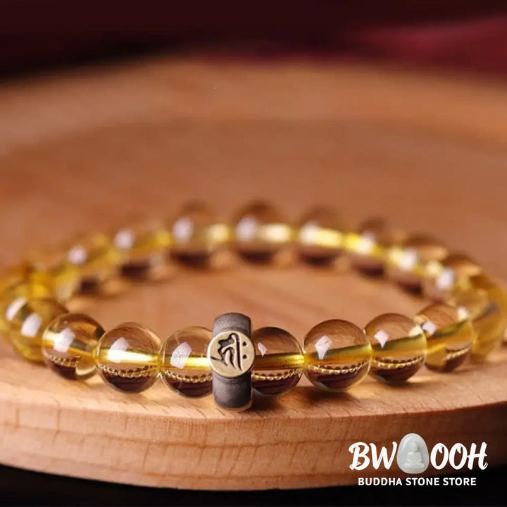 Buddha Stones 925 Sterling Silver Chinese Zodiac Natal Buddha Citrine Protection Bracelet - BWOOOH - Bracelet