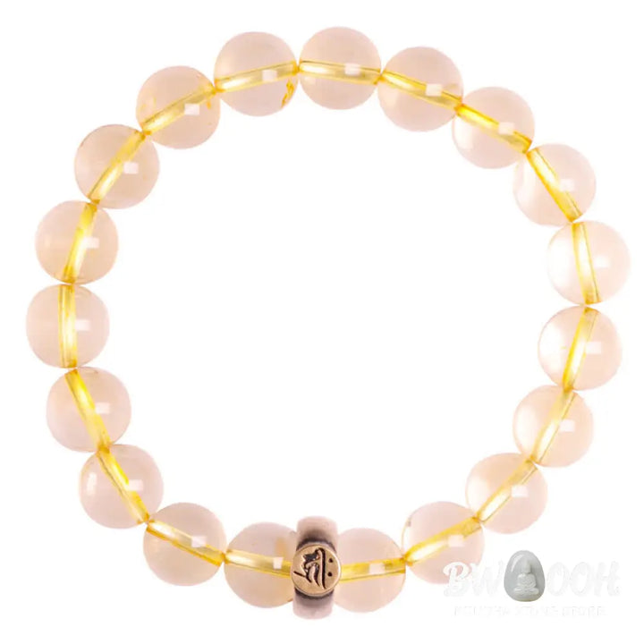 Buddha Stones 925 Sterling Silver Chinese Zodiac Natal Buddha Citrine Protection Bracelet - BWOOOH - Bracelet