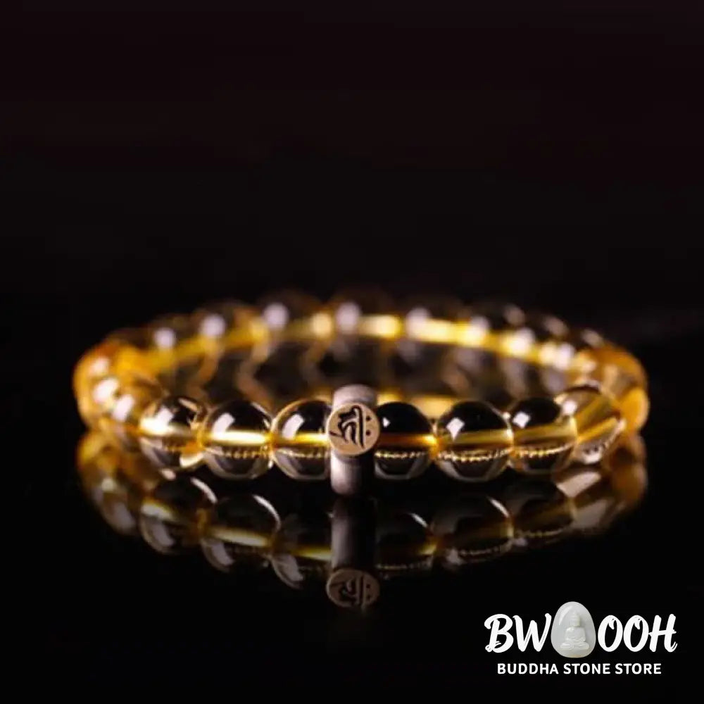 Buddha Stones 925 Sterling Silver Chinese Zodiac Natal Buddha Citrine Protection Bracelet - BWOOOH - Bracelet