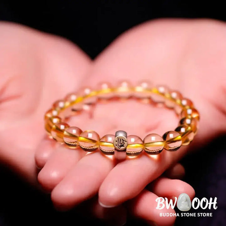 Buddha Stones 925 Sterling Silver Chinese Zodiac Natal Buddha Citrine Protection Bracelet - BWOOOH - Bracelet