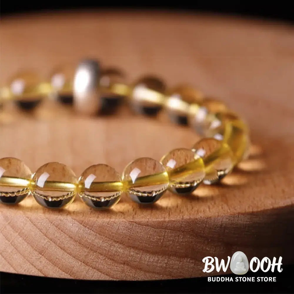 Buddha Stones 925 Sterling Silver Chinese Zodiac Natal Buddha Citrine Protection Bracelet - BWOOOH - Bracelet