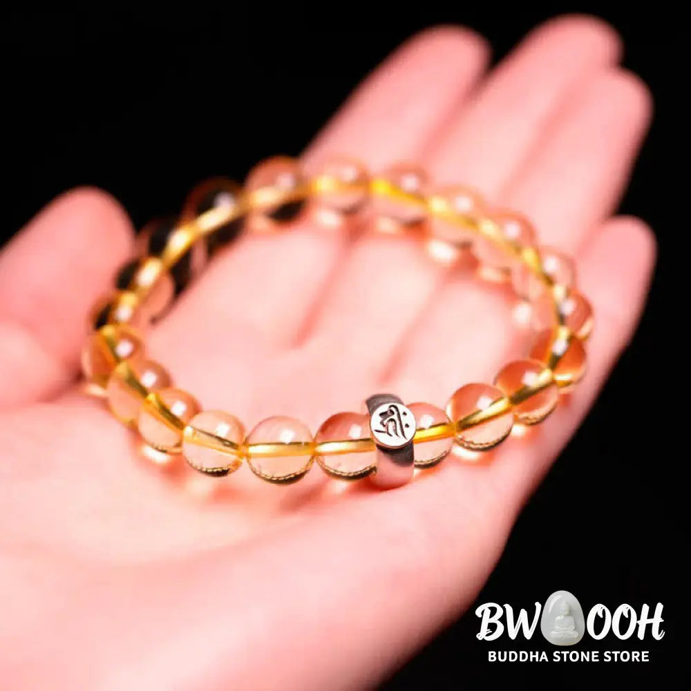 Buddha Stones 925 Sterling Silver Chinese Zodiac Natal Buddha Citrine Protection Bracelet - BWOOOH - Bracelet