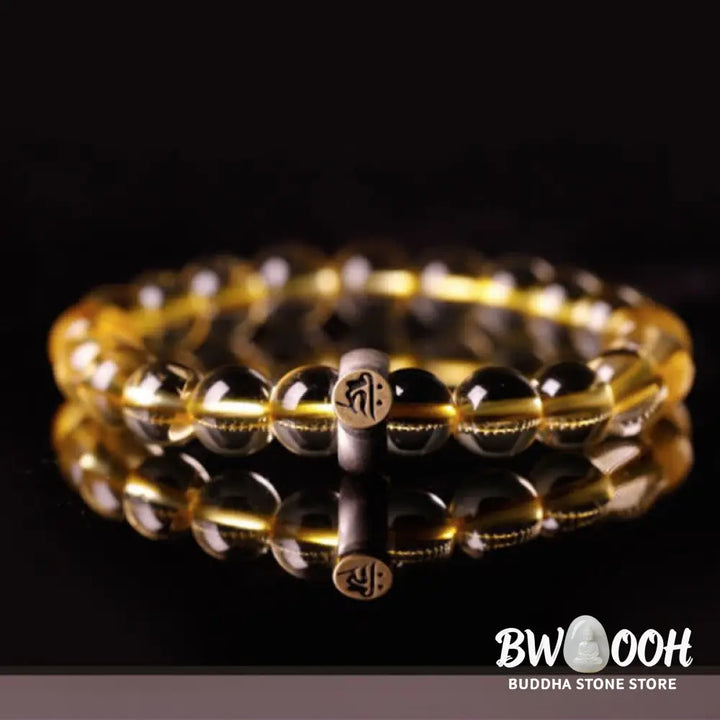Buddha Stones 925 Sterling Silver Chinese Zodiac Natal Buddha Citrine Protection Bracelet - BWOOOH - Bracelet