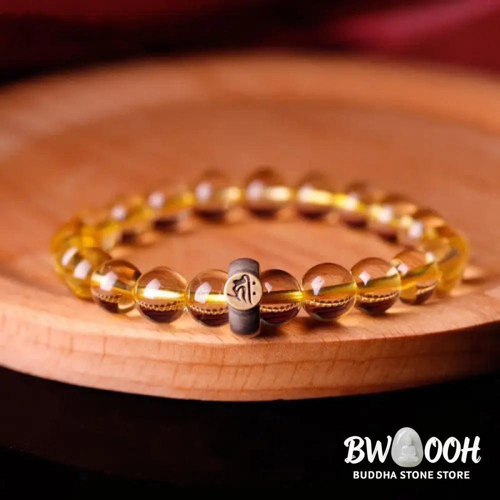 Buddha Stones 925 Sterling Silver Chinese Zodiac Natal Buddha Citrine Protection Bracelet - BWOOOH - Bracelet