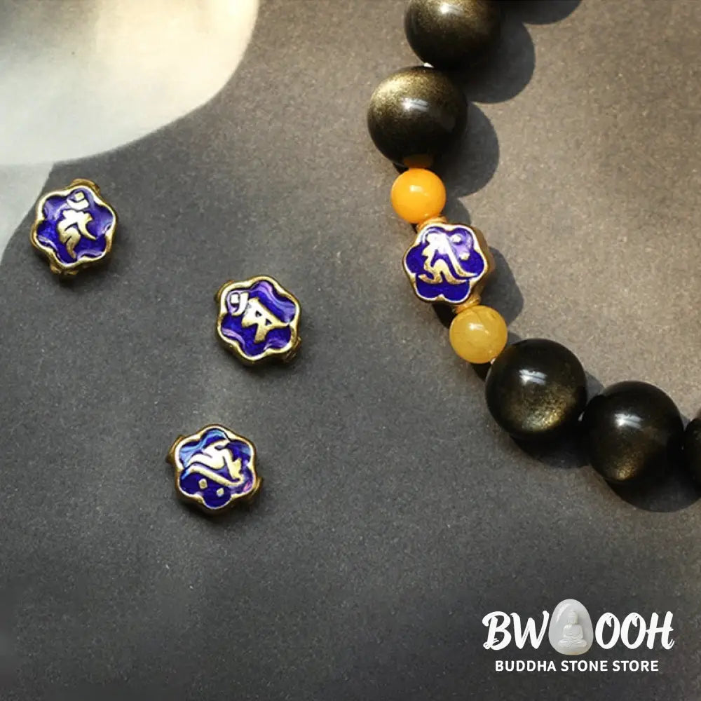 Buddha Stones 925 Sterling Silver Chinese Zodiac Natal Buddha Natural Gold Sheen Obsidian Amber Wealth Protection