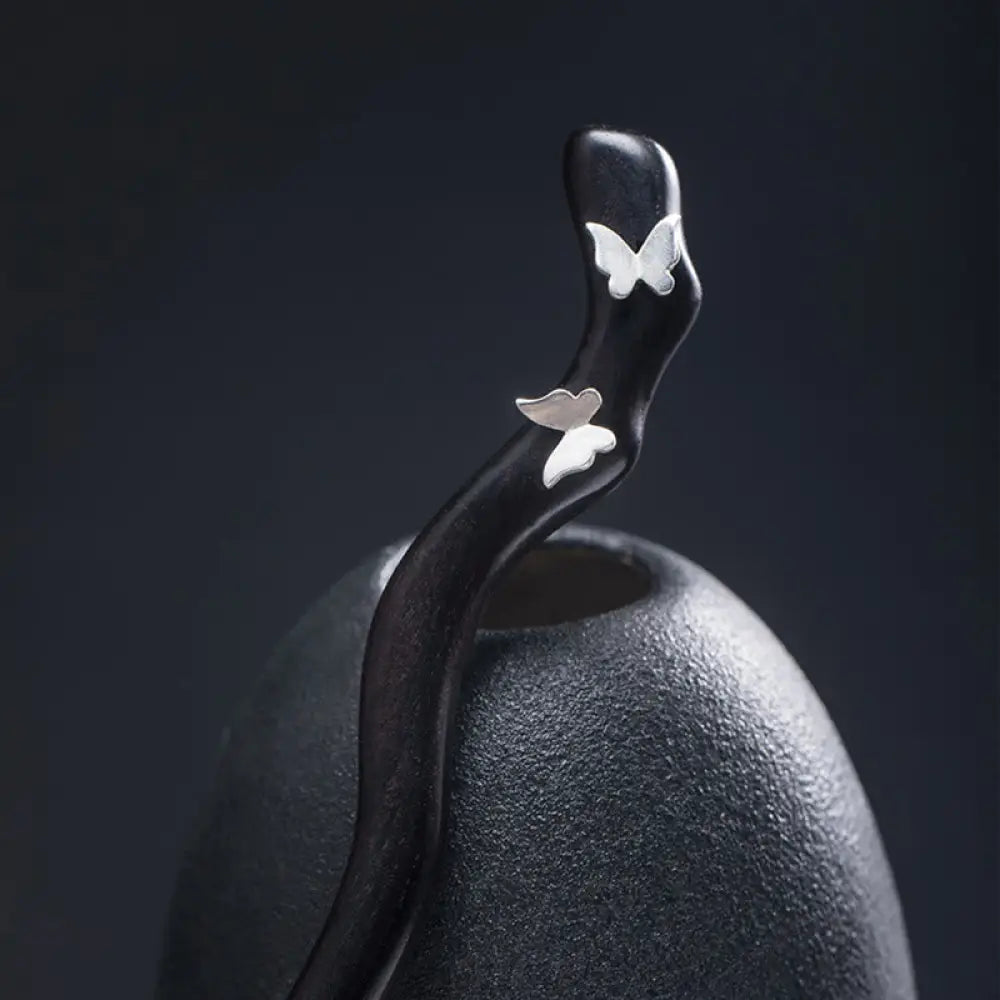 BWOOOH 925 Sterling Silver Classical Chinese Style Ebony 