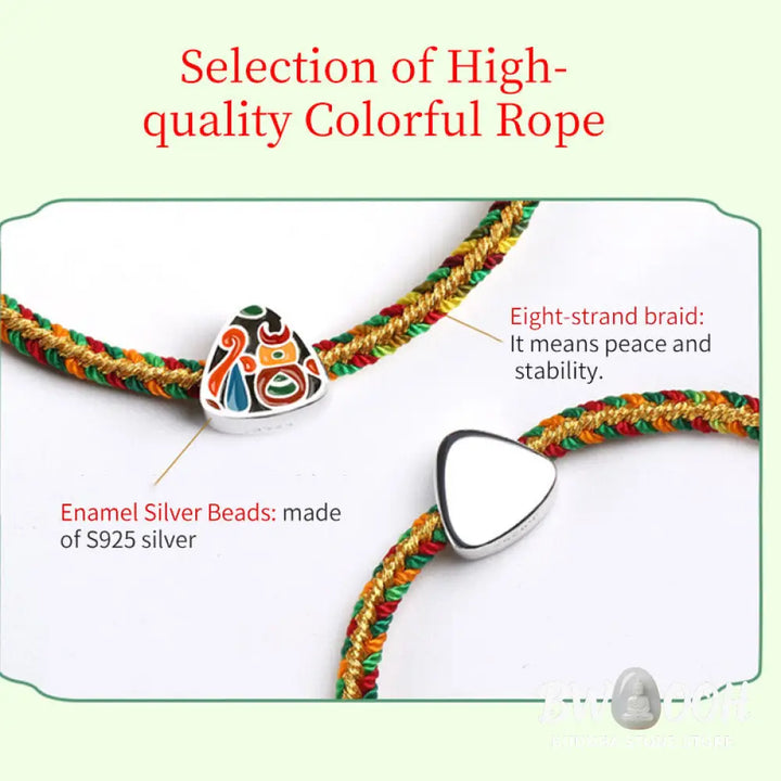Buddha Stones 925 Sterling Silver Dragon Boat Festival Fu Character Zongzi Pattern Luck Handmade Multicolored Child