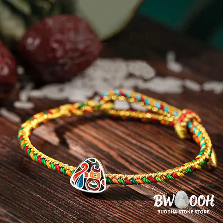Buddha Stones 925 Sterling Silver Dragon Boat Festival Fu Character Zongzi Pattern Luck Handmade Multicolored Child