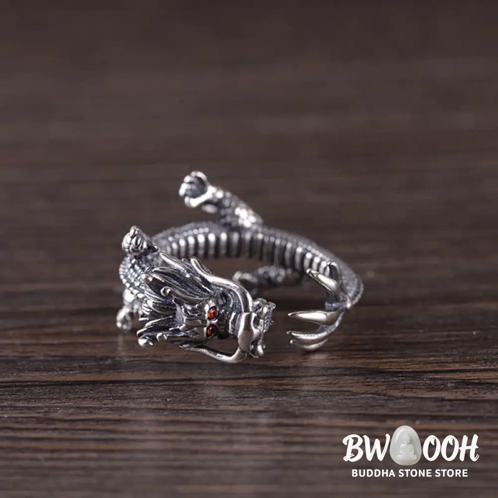 Buddha Stones 925 Sterling Silver Dragon Luck Protection Ring - BWOOOH - Dragon (Protection ♥ Success) - Ring