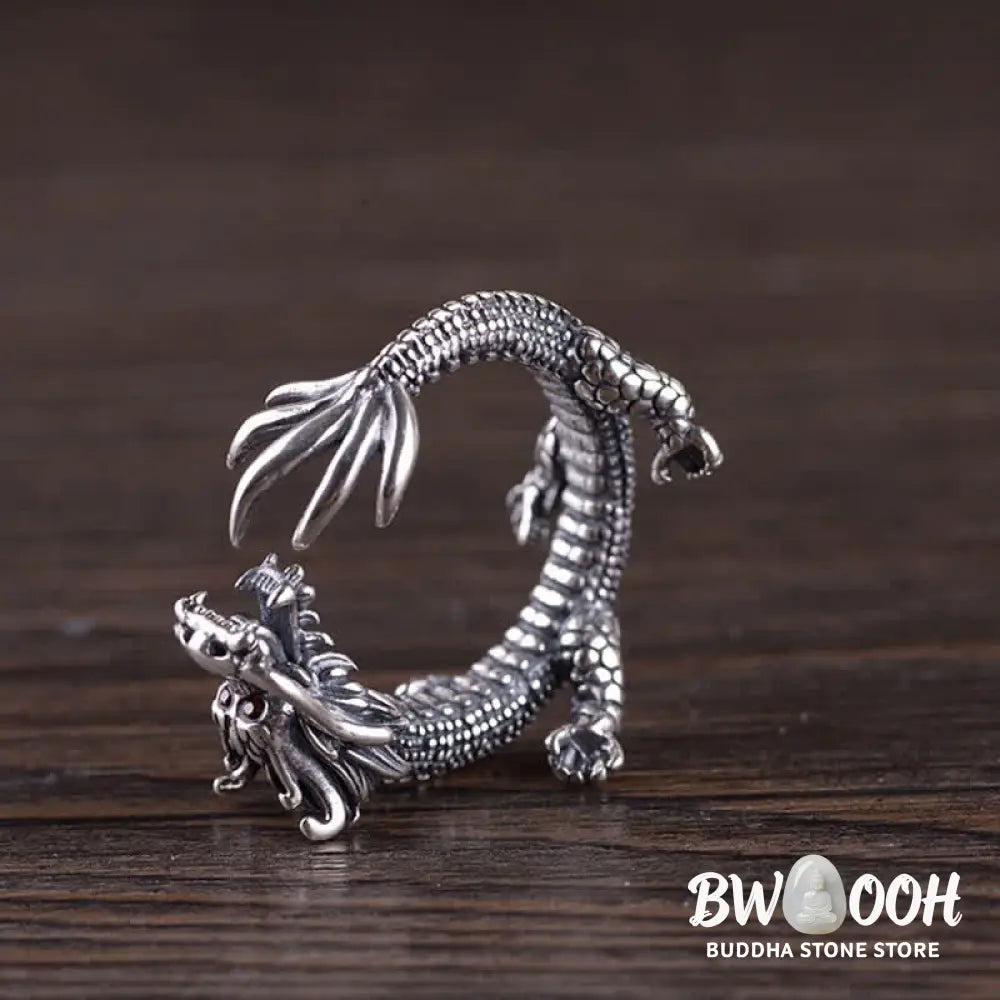 Buddha Stones 925 Sterling Silver Dragon Luck Protection Ring - BWOOOH - Dragon (Protection ♥ Success) - Ring
