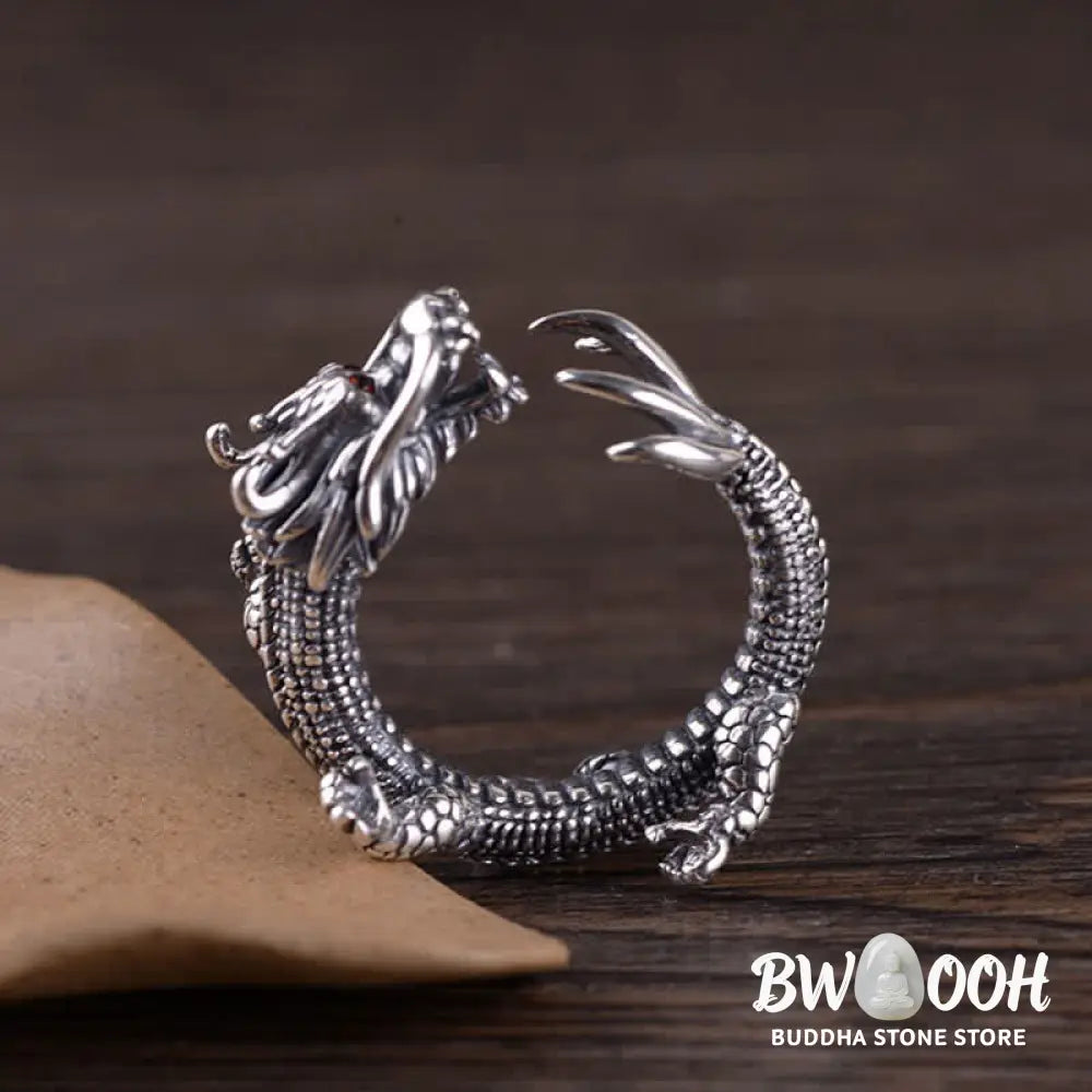 Buddha Stones 925 Sterling Silver Dragon Luck Protection Ring - BWOOOH - Dragon (Protection ♥ Success) - Ring