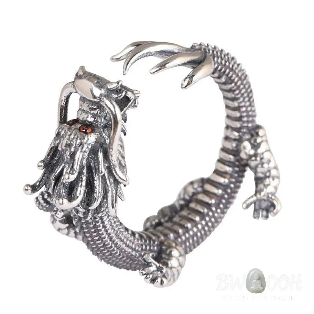 Buddha Stones 925 Sterling Silver Dragon Luck Protection Ring - BWOOOH - Dragon (Protection ♥ Success) - Ring