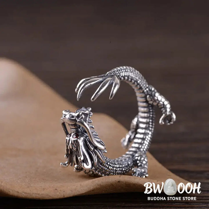 Buddha Stones 925 Sterling Silver Dragon Luck Protection Ring - BWOOOH - Dragon (Protection ♥ Success) - Ring