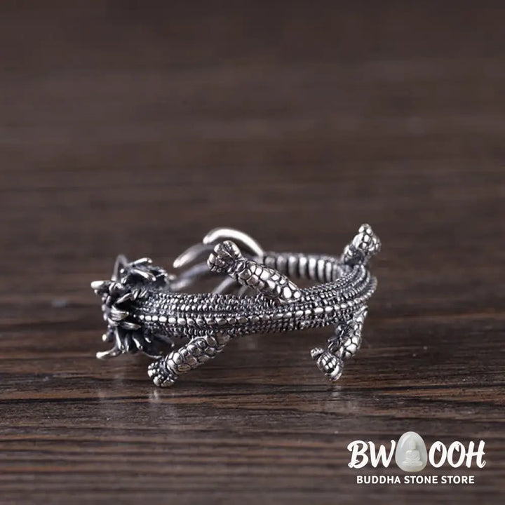 Buddha Stones 925 Sterling Silver Dragon Luck Protection Ring - BWOOOH - Dragon (Protection ♥ Success) - Ring