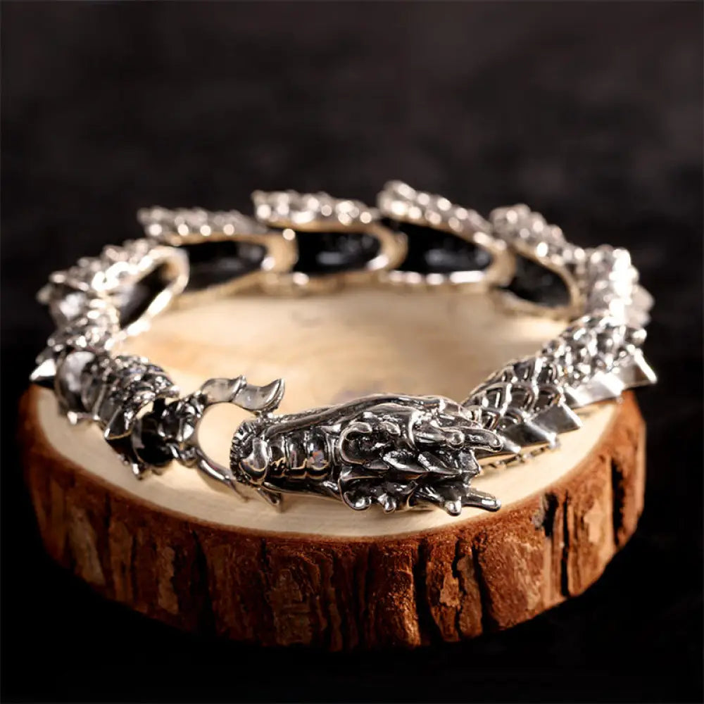 BWOOOH 925 Sterling Silver Dragon Luck Success Bracelet Bangle - BWOOOH - DRAGON (Luck ♥ Strength) - Bracelet