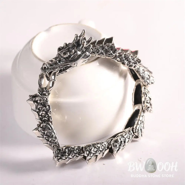 Buddha Stones 925 Sterling Silver Dragon Luck Success Bracelet Bangle - BWOOOH - DRAGON (Luck ♥ Strength) - Bracelet