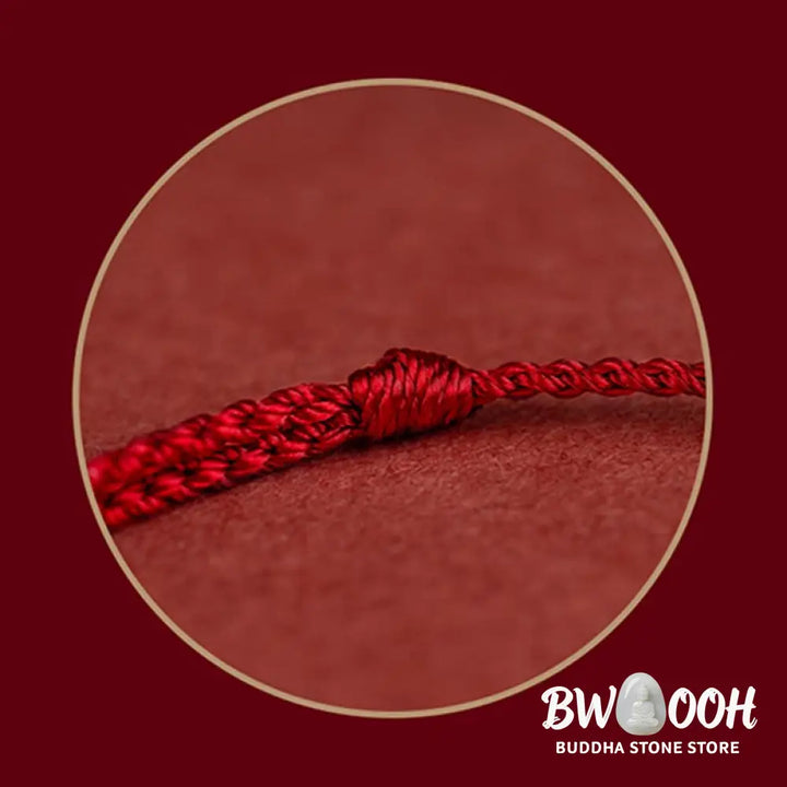 Buddha Stones 925 Sterling Silver Endless Knot Protection Luck Red String Bracelet Anklet - BWOOOH - Bracelet