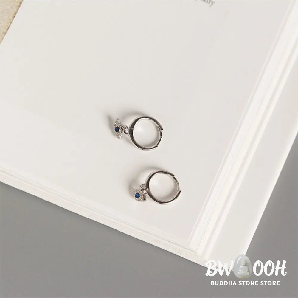Buddha Stones 925 Sterling Silver Evil Eye Blessing Protection Stud Earrings - Earrings