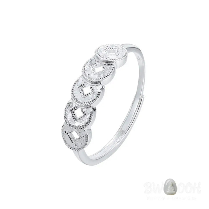 Buddha Stones 925 Sterling Silver Five-Emperor Coins Protection Ring Bracelet Necklace Pendant - BWOOOH - Bracelet