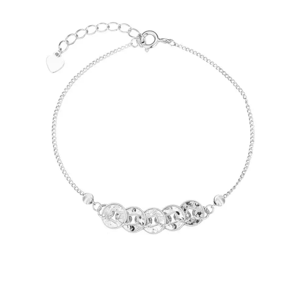 Buddha Stones 925 Sterling Silver Five-Emperor Coins Protection Ring Bracelet Necklace Pendant - BWOOOH - Silvery