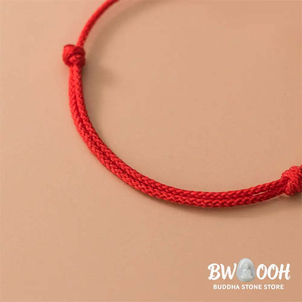 BWOOOH 925 Sterling Silver Four Leaf Clover Red Rope Bracelet - Four Leaf Clover(Wrist Circumference 14-20cm)