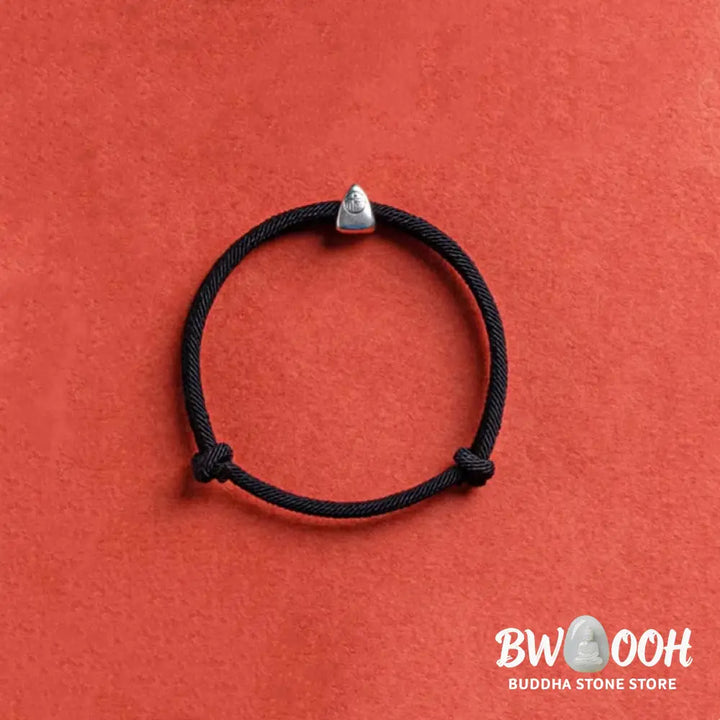 Buddha Stones 925 Sterling Silver Fu Character Blessing Handmade Braided Bracelet - BWOOOH - Bracelet