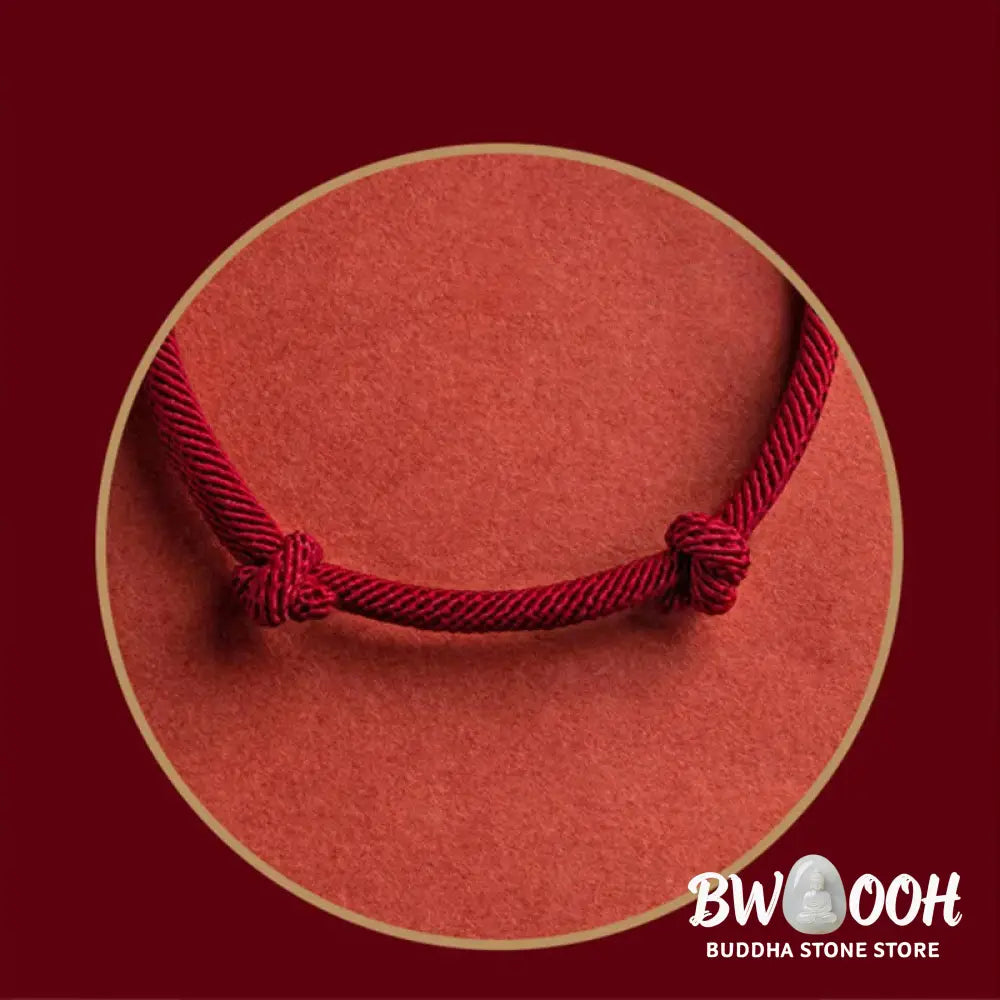 Buddha Stones 925 Sterling Silver Fu Character Blessing Handmade Braided Bracelet - BWOOOH - Bracelet
