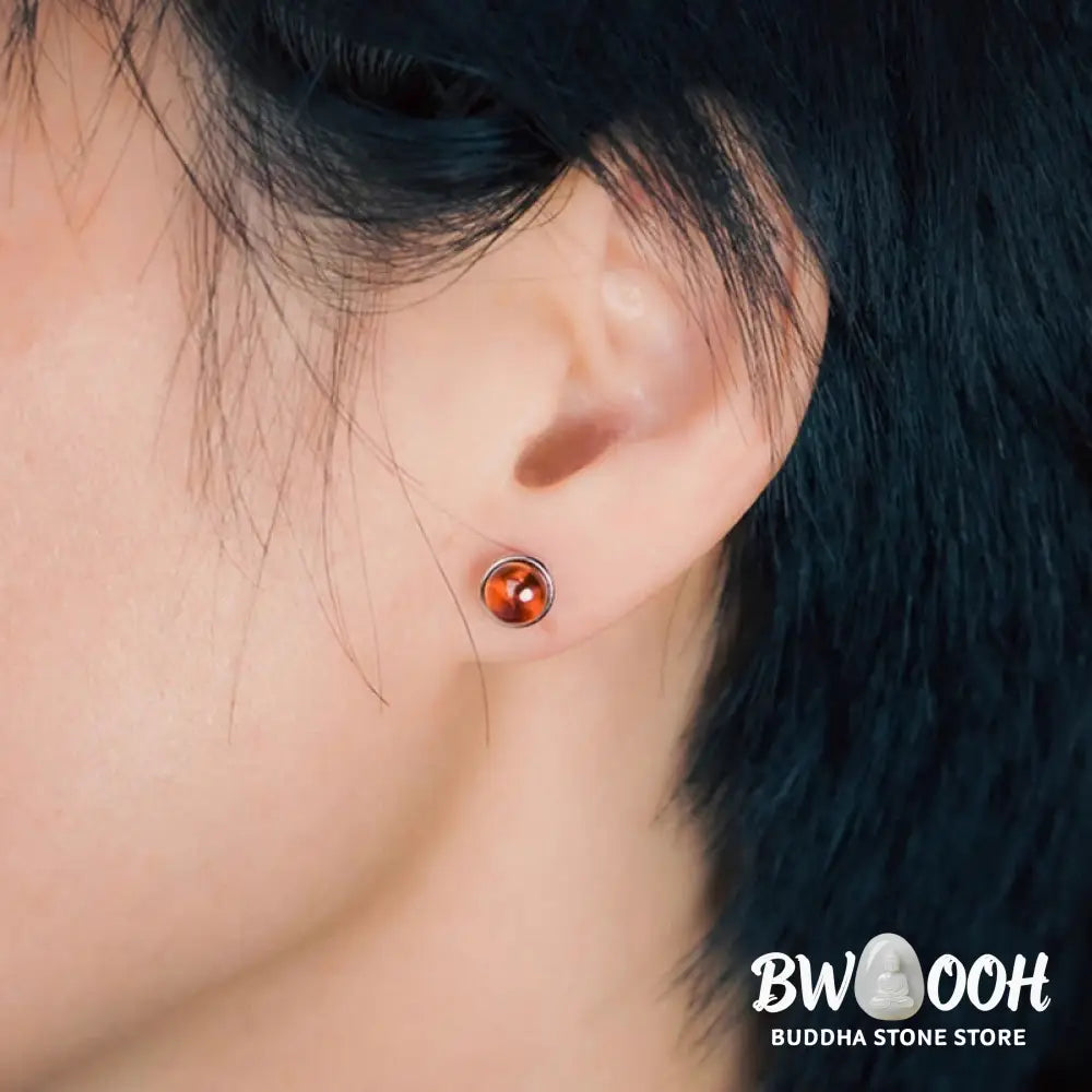 Buddha Stones 925 Sterling Silver Garnet Protection Earrings - Garnet(Calm ♥ Stability) - Earrings