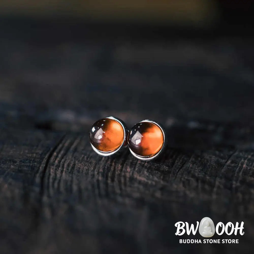 Buddha Stones 925 Sterling Silver Garnet Protection Earrings - Garnet(Calm ♥ Stability) - Earrings