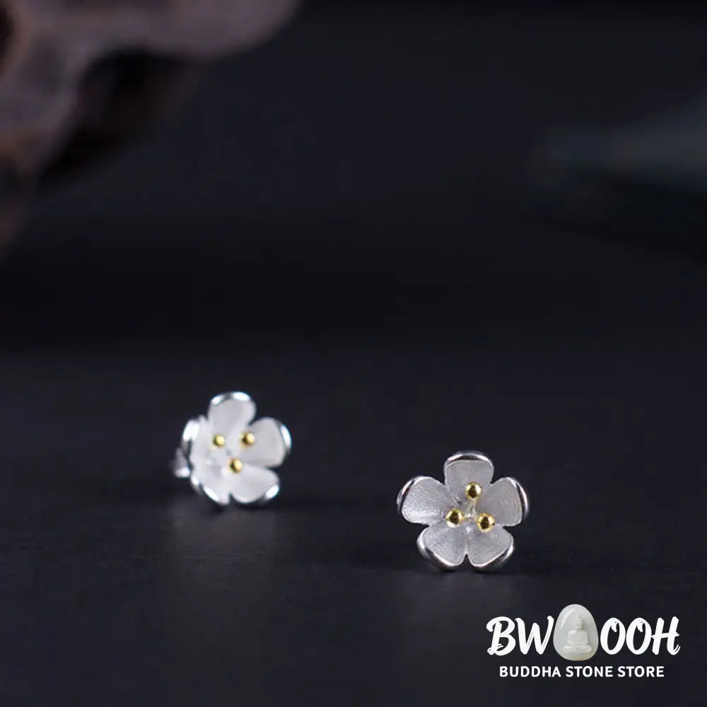 Buddha Stones 925 Sterling Silver Golden Stamens Balance Earrings - Golden Stamens(925 Sterling Silver Posts) - Earrings