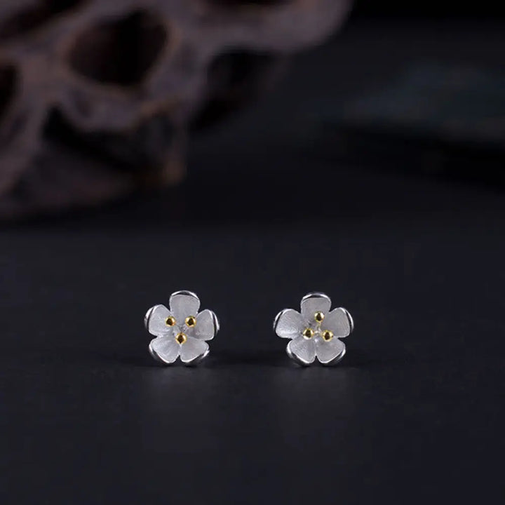 BWOOOH 925 Sterling Silver Golden Stamens Balance Earrings — Sterling Silver crystal healing bracelet for spiritual healin...