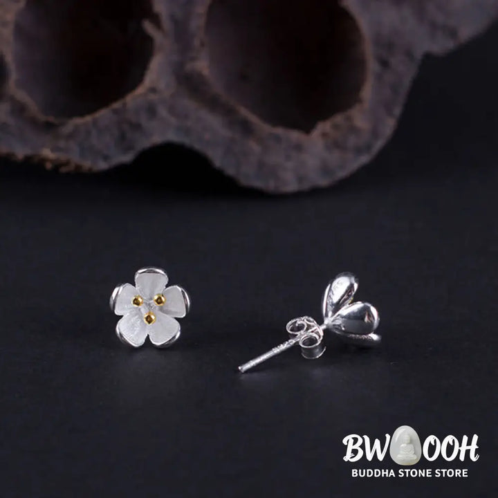 Buddha Stones 925 Sterling Silver Golden Stamens Balance Earrings - Golden Stamens(925 Sterling Silver Posts) - Earrings