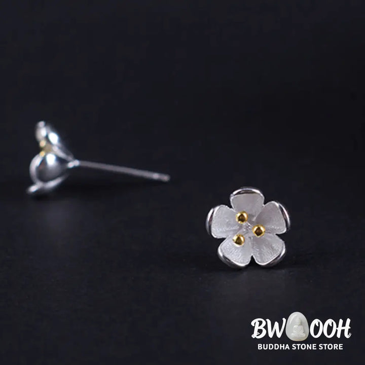 Buddha Stones 925 Sterling Silver Golden Stamens Balance Earrings - Golden Stamens(925 Sterling Silver Posts) - Earrings