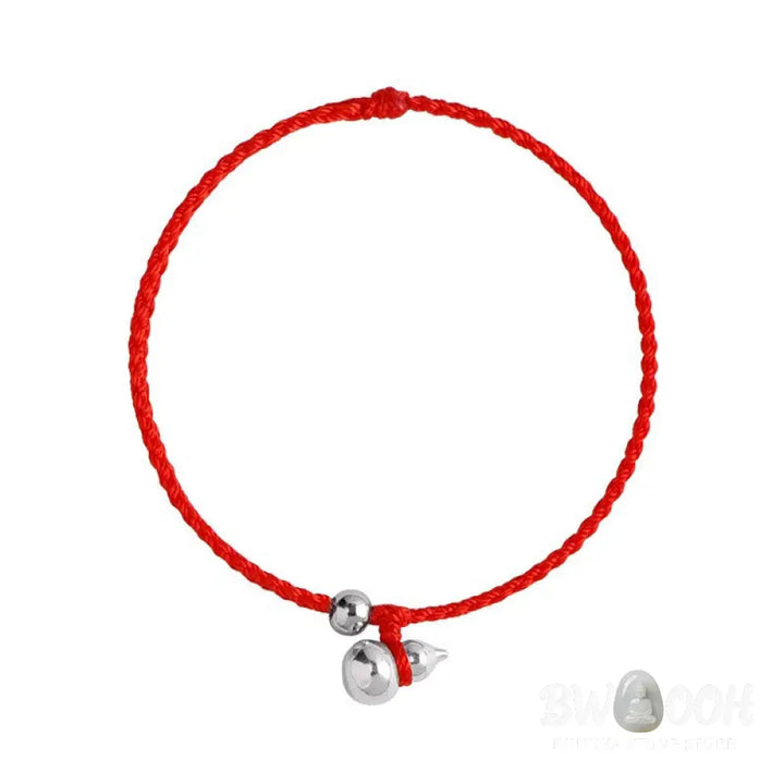 Buddha Stones 925 Sterling Silver Gourd Lucky Fortune Charm String Connection Bracelet - Bracelet