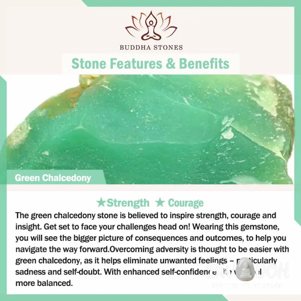 Buddha Stones 925 Sterling Silver Green Chalcedony Rose Strength Courage Earrings - Green Chalcedony(925 Sterling